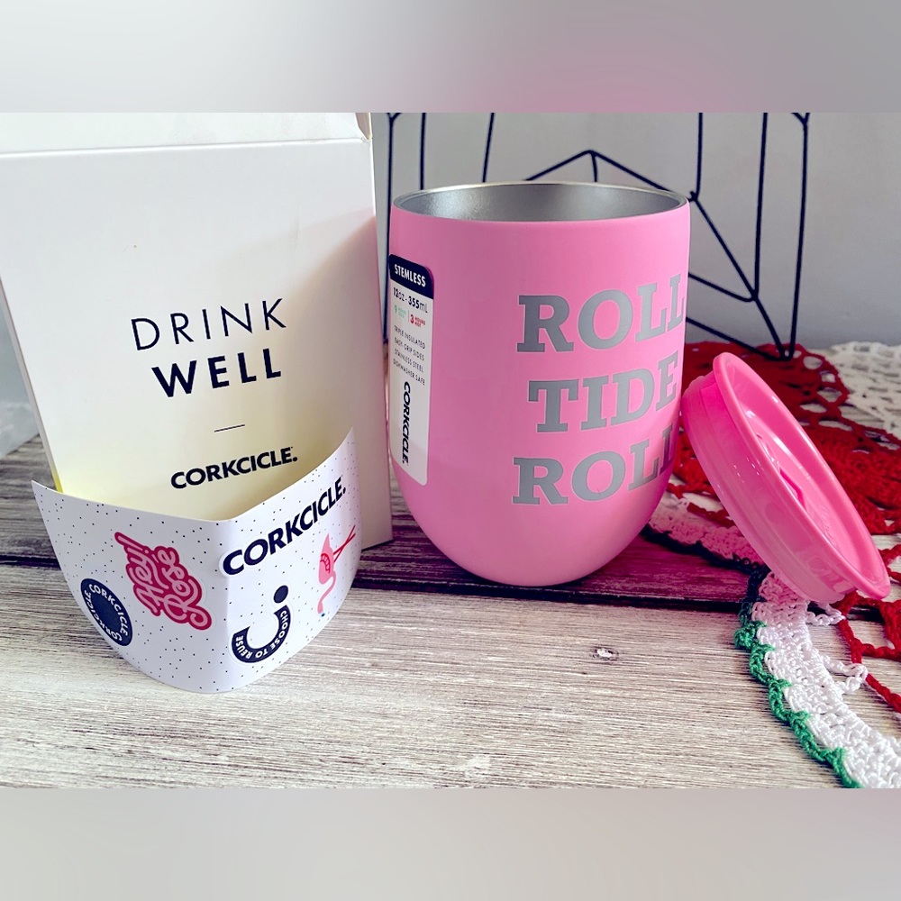 "Roll Tide Roll” Corkcicle Neon Lights Stemless Cup w
Lid ✨ Sun Soaked Pink 12oz - Picture 11 of 14